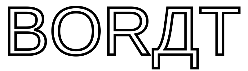 Borat logo on a transparent background