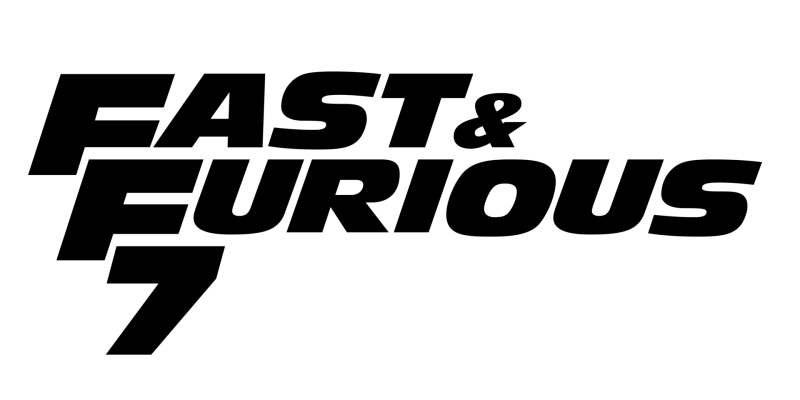 Furious 7 logo on a transparent background