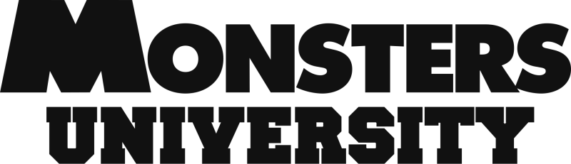 Monsters University logo in black