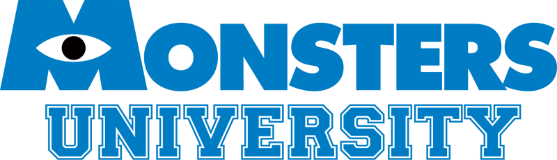 Monsters University logo on a transparent background