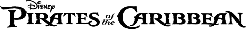 Pirates of the Caribbean: The Curse of the Black Pearl logo on a transparent background