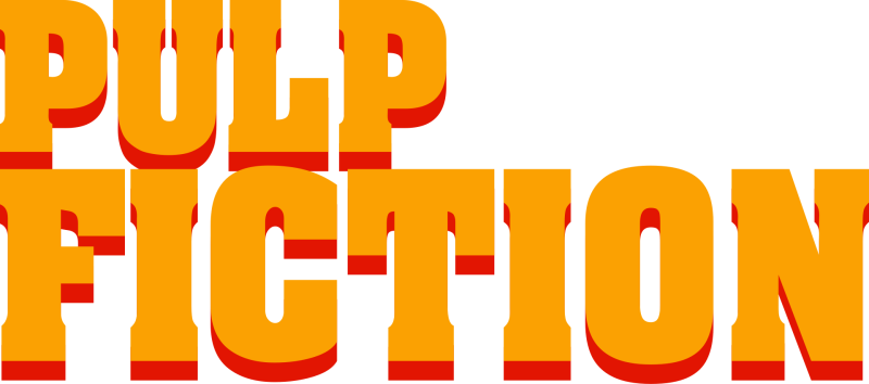 Pulp Fiction logo on a transparent background