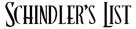Schindler's List logo on a transparent background