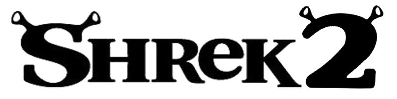 Shrek 2 logo on a transparent background