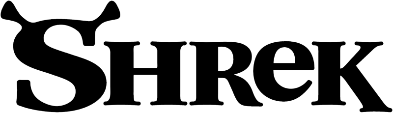 Shrek logo on a transparent background