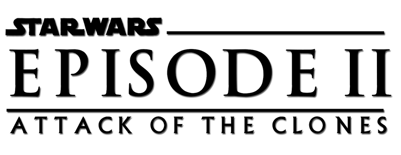 Star Wars: Episode II – Attack of the Clones logo on a transparent background