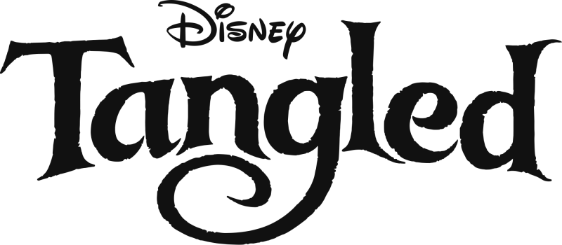 Tangled logo in black