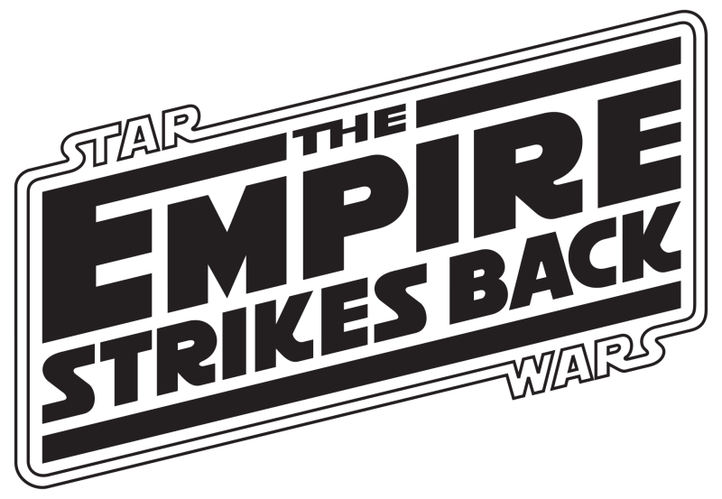 The Empire Strikes Back logo on a transparent background