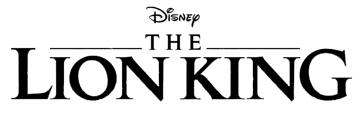 The Lion King logo on a transparent background