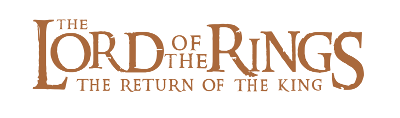 The Lord of the Rings: The Return of the King logo on a transparent background
