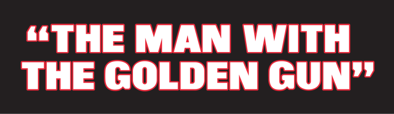 The Man with the Golden Gun logo in full colour