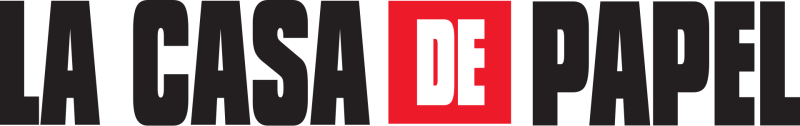 Money Heist logo on a transparent background